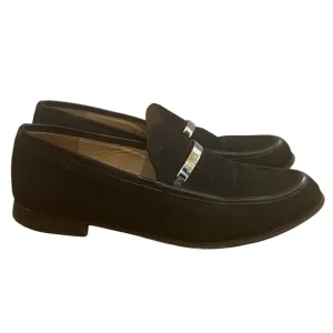 GUCCI Womens Vintage Black Fabric Top Slip On Loafers