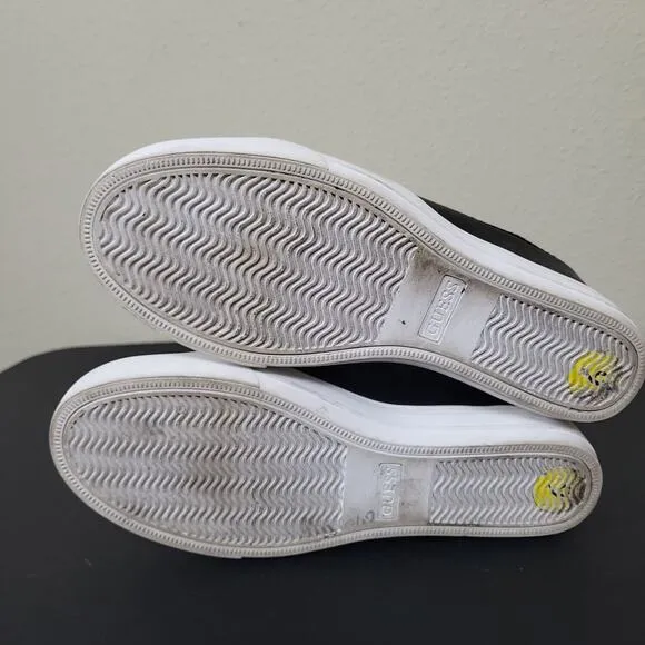 Guess Womens Bending Black Round Toe Lace Up Casual Sneaker Shoes Size 9 M