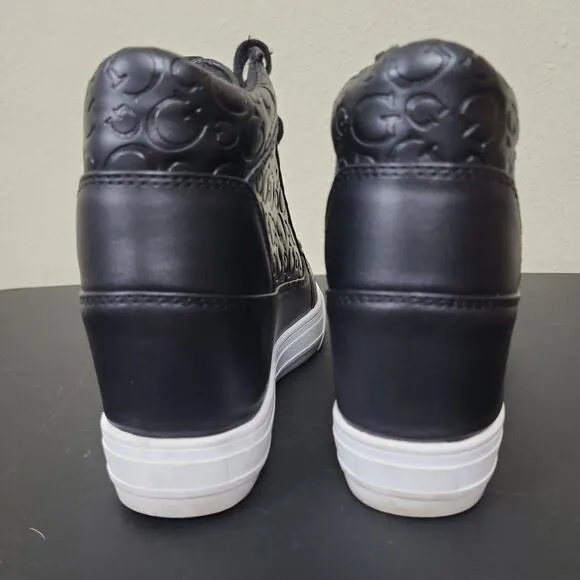 Guess Womens Bending Black Round Toe Lace Up Casual Sneaker Shoes Size 9 M