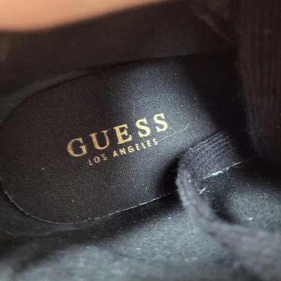 Guess Womens Bending Black Round Toe Lace Up Casual Sneaker Shoes Size 9 M