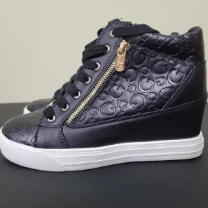 Guess Womens Bending Black Round Toe Lace Up Casual Sneaker Shoes Size 9 M