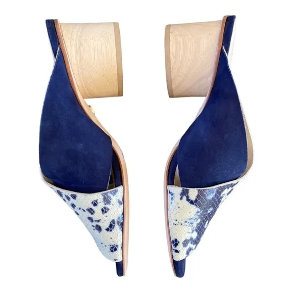 Guilhermina Heeled Sandals Straps Snake Skin Print Women's New