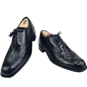 Hanover Vintage Embassy collection Mens Size 10 black leather oxford dress shoes