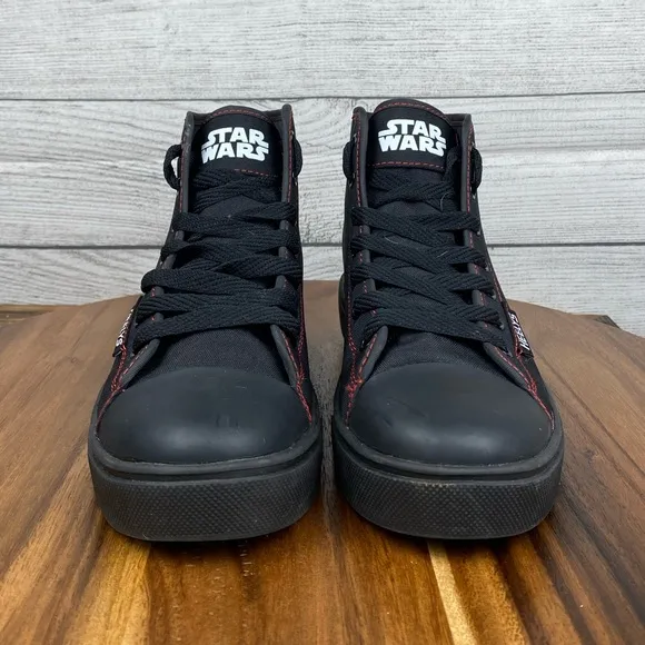 Heelys Youth Star Wars Darth Vader Black Hustle High Top Wheel Shoes Kids Size 5