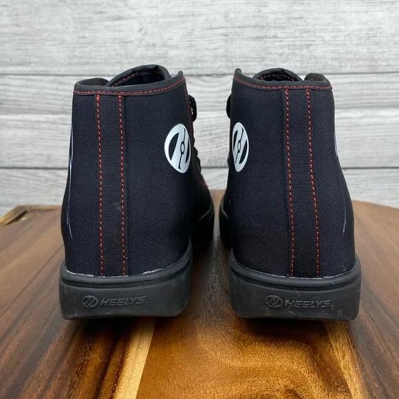 Heelys Youth Star Wars Darth Vader Black Hustle High Top Wheel Shoes Kids Size 5