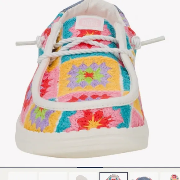 Hey Dude Crochet Colorful ladies Slip-On Shoes