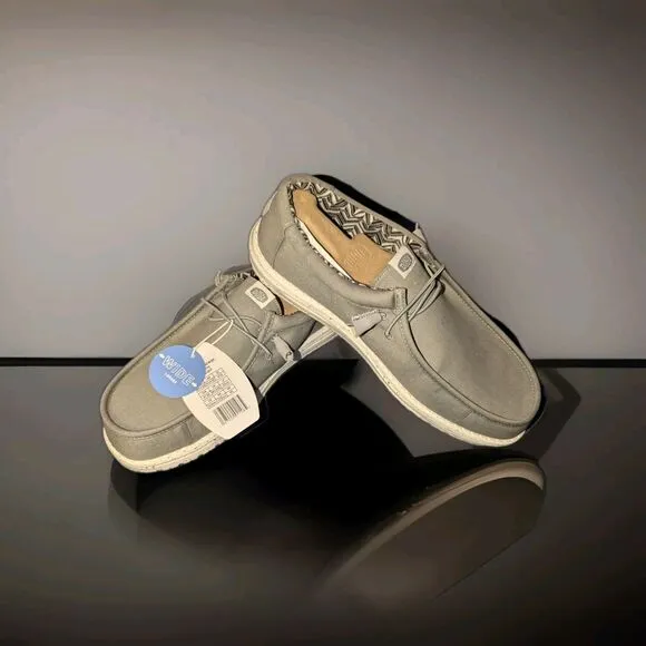 Hey Dude Wally Stretch Iron Gray Slip On Shoes Men’s Sz 14 150203910