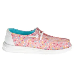 HEY DUDE Wendy Youth Birthday Pink Sprinkles Casual Shoes