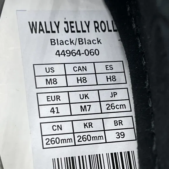 Hey Dude x Jelly Roll Wally Sneakers Men's Size 8 Black Suede Slip On Shoes NEW