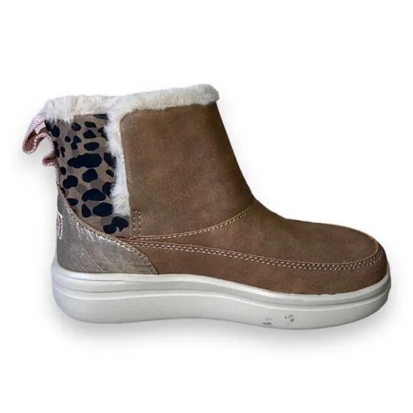 Hey Dude Mel Casual Shoes &quot;Chestnut&quot; Leopard Youth 12