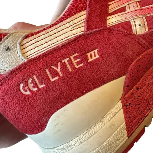High End Red ASICS Gel Lyte III Men’s 10 Shoes Streetwear H64BK MINTY