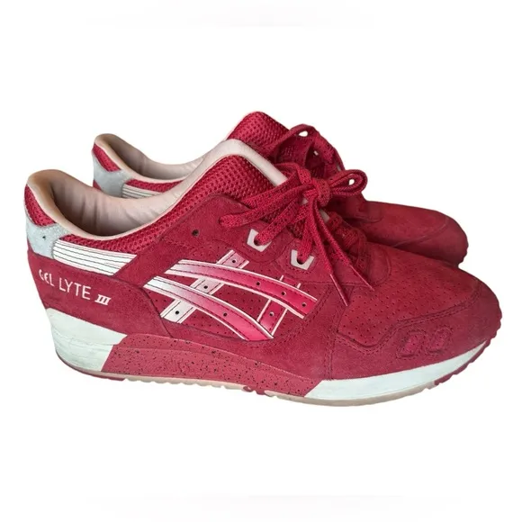 High End Red ASICS Gel Lyte III Men’s 10 Shoes Streetwear H64BK MINTY