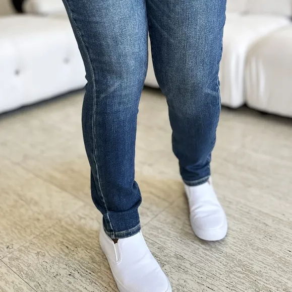High Waist Skinny Stretch Slim Retro 90s Mom Patch Pocket Jean Pants Judy Blue