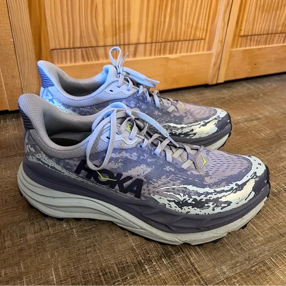 Hoka Women's Stinson 7 Running Shoes in Cosmic Sky Meteor Lavender Silver Purple
