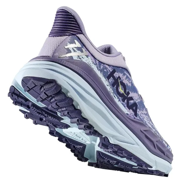 Hoka Women's Stinson 7 Running Shoes in Cosmic Sky Meteor Lavender Silver Purple