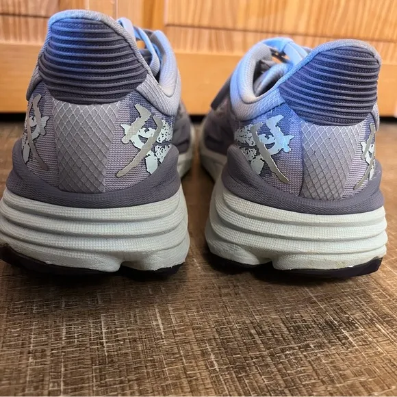 Hoka Women's Stinson 7 Running Shoes in Cosmic Sky Meteor Lavender Silver Purple