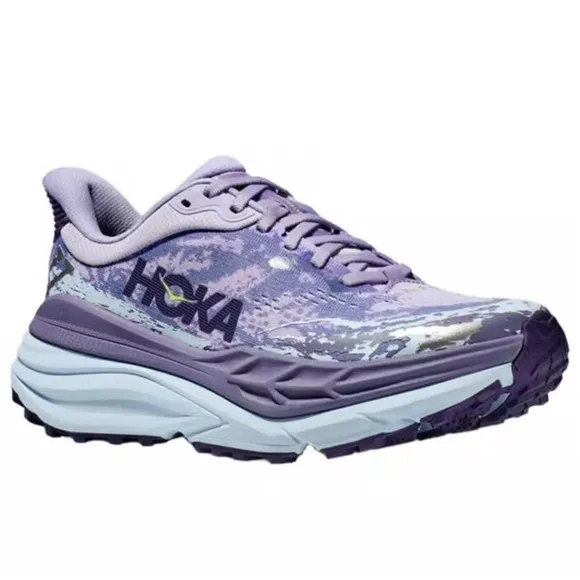 Hoka Women's Stinson 7 Running Shoes in Cosmic Sky Meteor Lavender Silver Purple