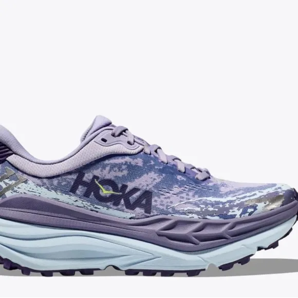 Hoka Women's Stinson 7 Running Shoes in Cosmic Sky Meteor Lavender Silver Purple