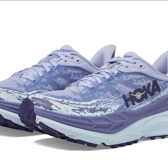 Hoka Women's Stinson 7 Running Shoes in Cosmic Sky Meteor Lavender Silver Purple
