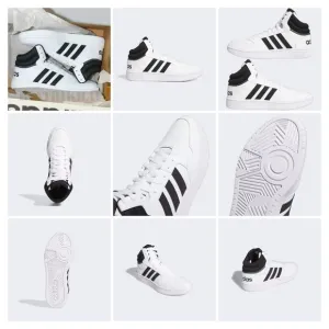 HOOPS 3.0 MID CLASSIC VINTAGE SHOES  Core Black / Core Black / Cloud  adidas Men