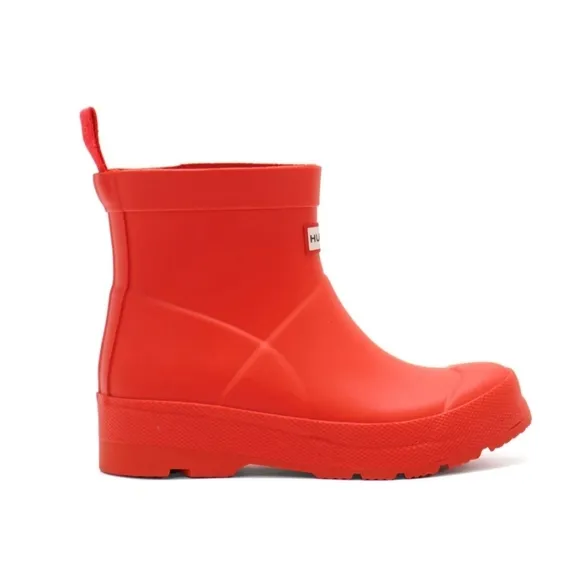 HUNTER NEW Play Rain Red Waterproof Boots Girls Boys Shoes Big Kids Size 2