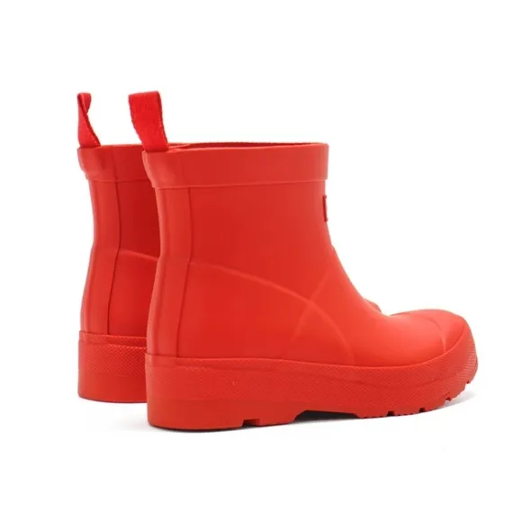 HUNTER NEW Play Rain Red Waterproof Boots Girls Boys Shoes Big Kids Size 2