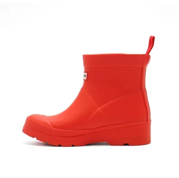 HUNTER NEW Play Rain Red Waterproof Boots Girls Boys Shoes Big Kids Size 2
