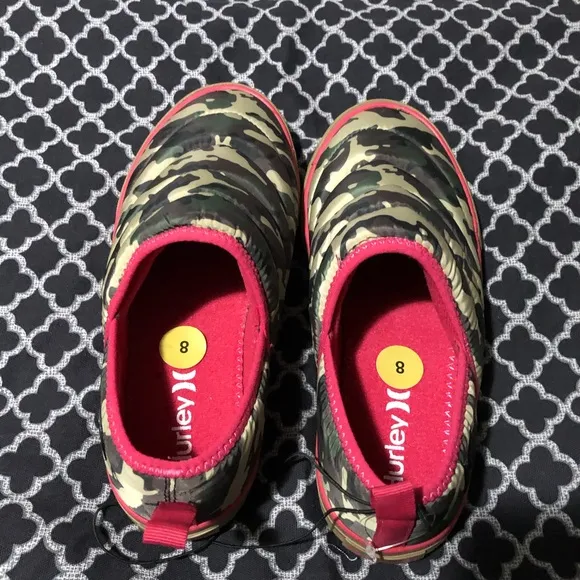 Hurley Puff Kayo Chukka Puffy Slip On Shoes Loafers Pink Camo Women’s Size 8 NEW
