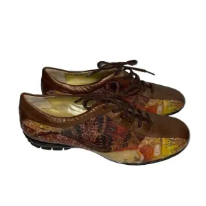 Icon Shoes Vintage Women's Art to Wear Sneakers size 9 Rare Unique Hand Painted