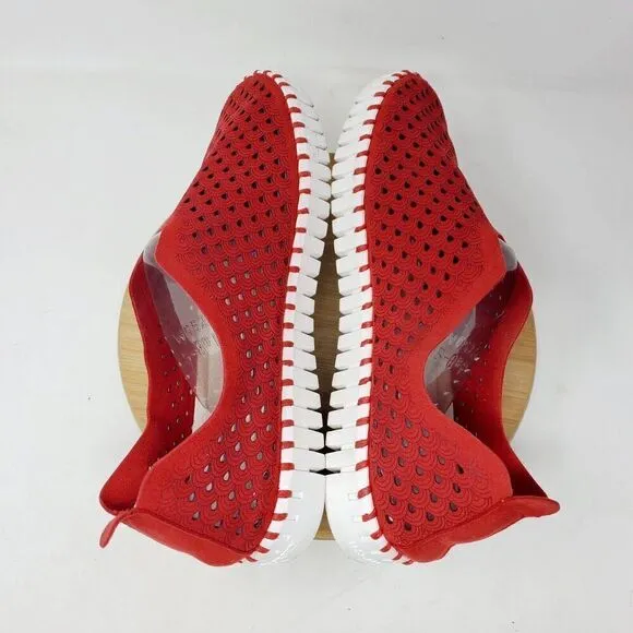 Ilse Jacobsen Tulip 139 Shoes Womens 41 Red Slip On Loafer Sneaker