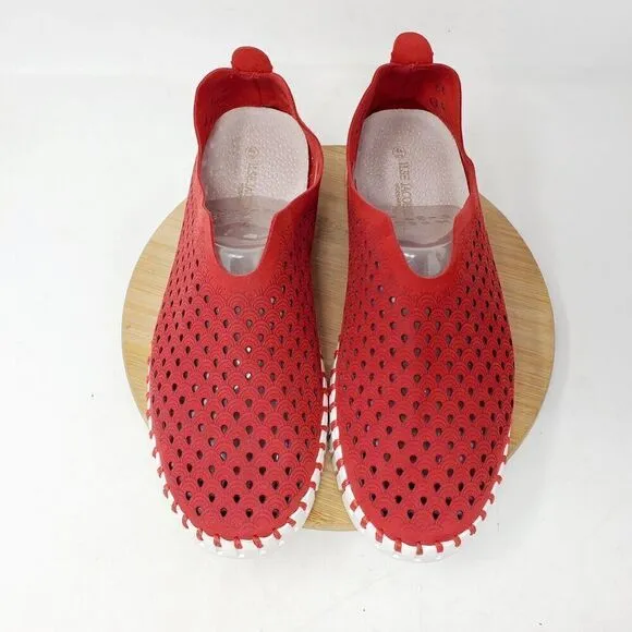 Ilse Jacobsen Tulip 139 Shoes Womens 41 Red Slip On Loafer Sneaker