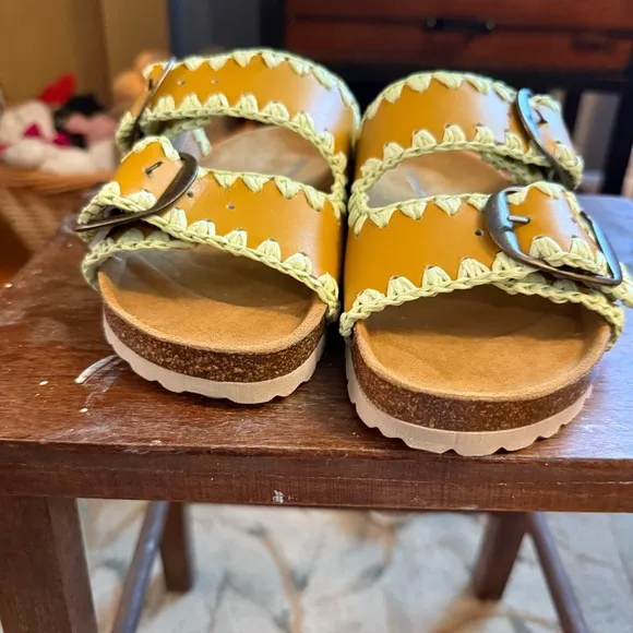 Intentionally blank, dazed pistachio, mustard yellow Sandals 7