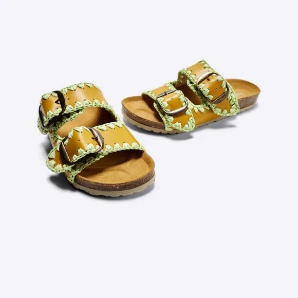 Intentionally blank, dazed pistachio, mustard yellow Sandals 7