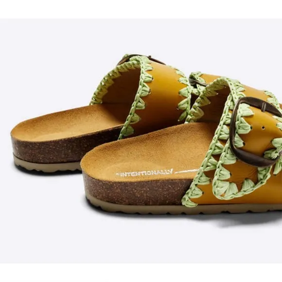 Intentionally blank, dazed pistachio, mustard yellow Sandals 7