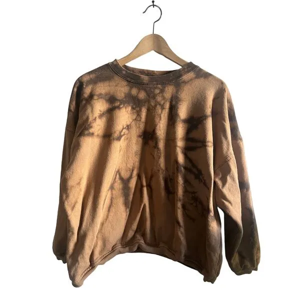 International news crew pullover brown marled size large