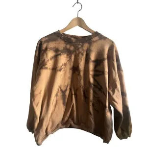 International news crew pullover brown marled size large