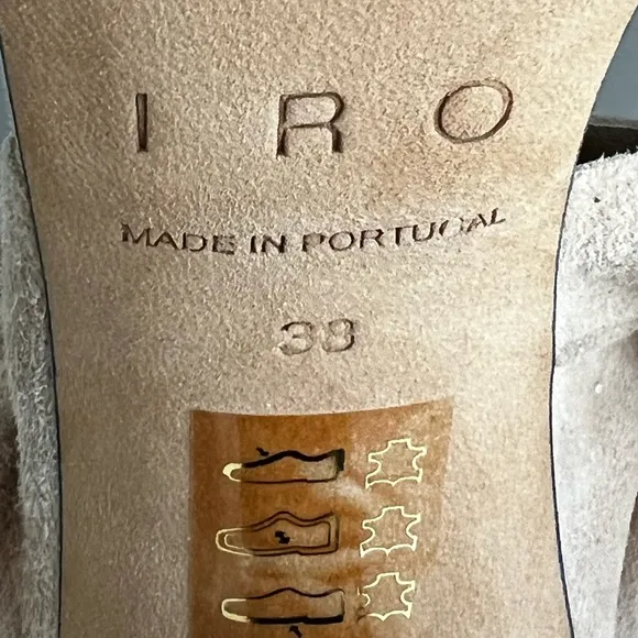 IRO Paris Cream Suede Wrap Heels - new with tag and box