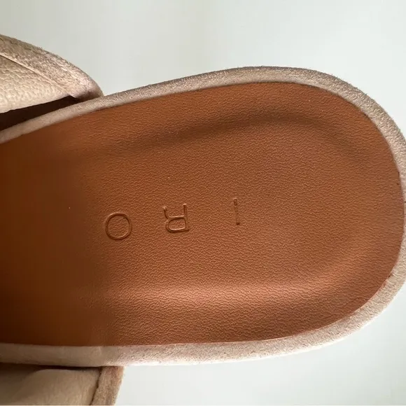 IRO Paris Cream Suede Wrap Heels - new with tag and box