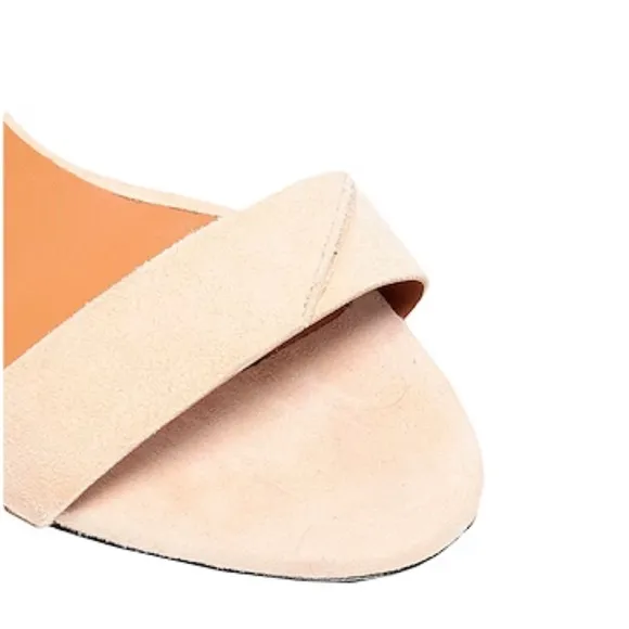 IRO Paris Cream Suede Wrap Heels - new with tag and box