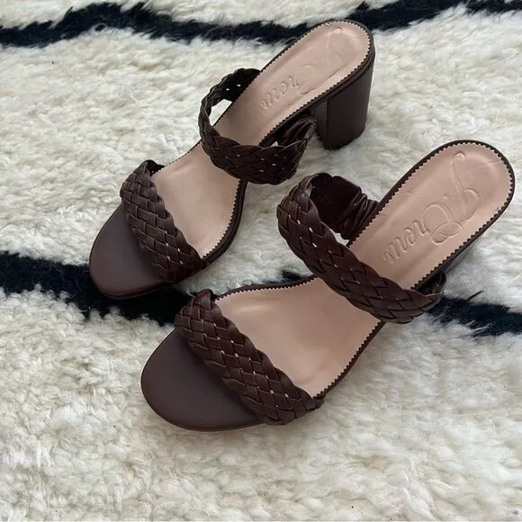 J. Crew Lucie Braided-Strap Sandals in Brown Italian leather