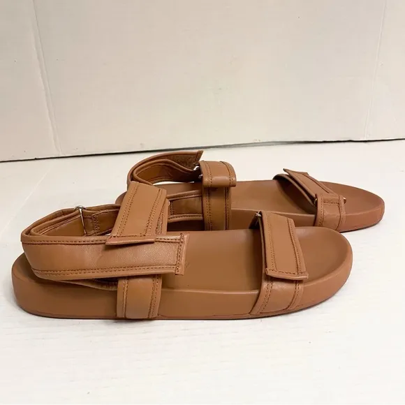 J. Crew Pacific Sandals with Sporty Leather Straps in Brown Tan