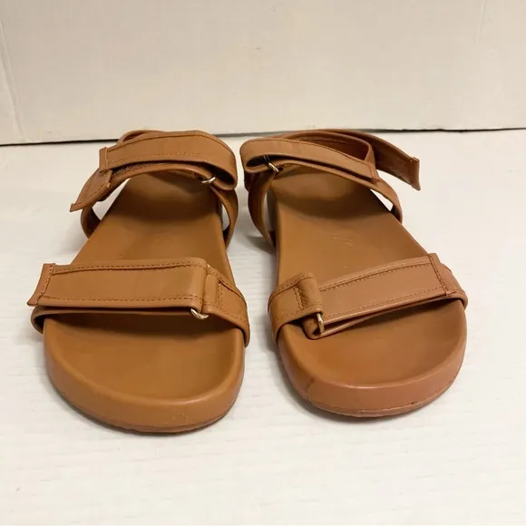 J. Crew Pacific Sandals with Sporty Leather Straps in Brown Tan