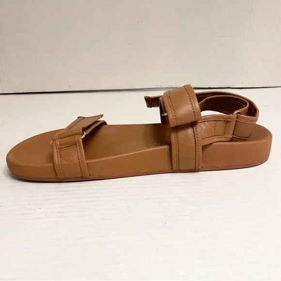 J. Crew Pacific Sandals with Sporty Leather Straps in Brown Tan