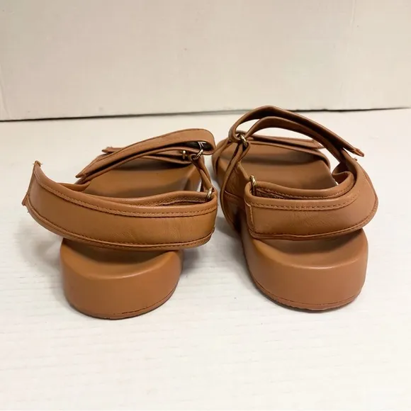 J. Crew Pacific Sandals with Sporty Leather Straps in Brown Tan