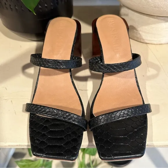 James Smith Sirenuse Strap Sandals in Black (38)