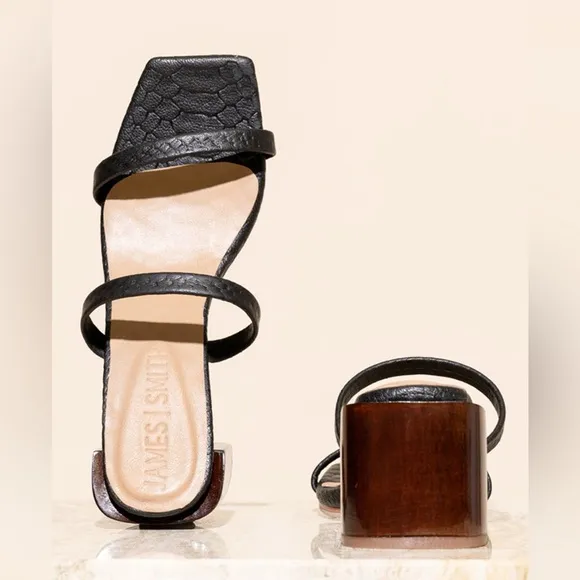 James Smith Sirenuse Strap Sandals in Black (38)