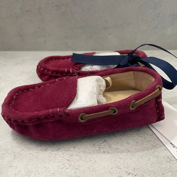 Janie and Jack Suede Moccasins Baby Boy Size 4