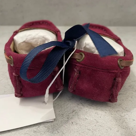Janie and Jack Suede Moccasins Baby Boy Size 4