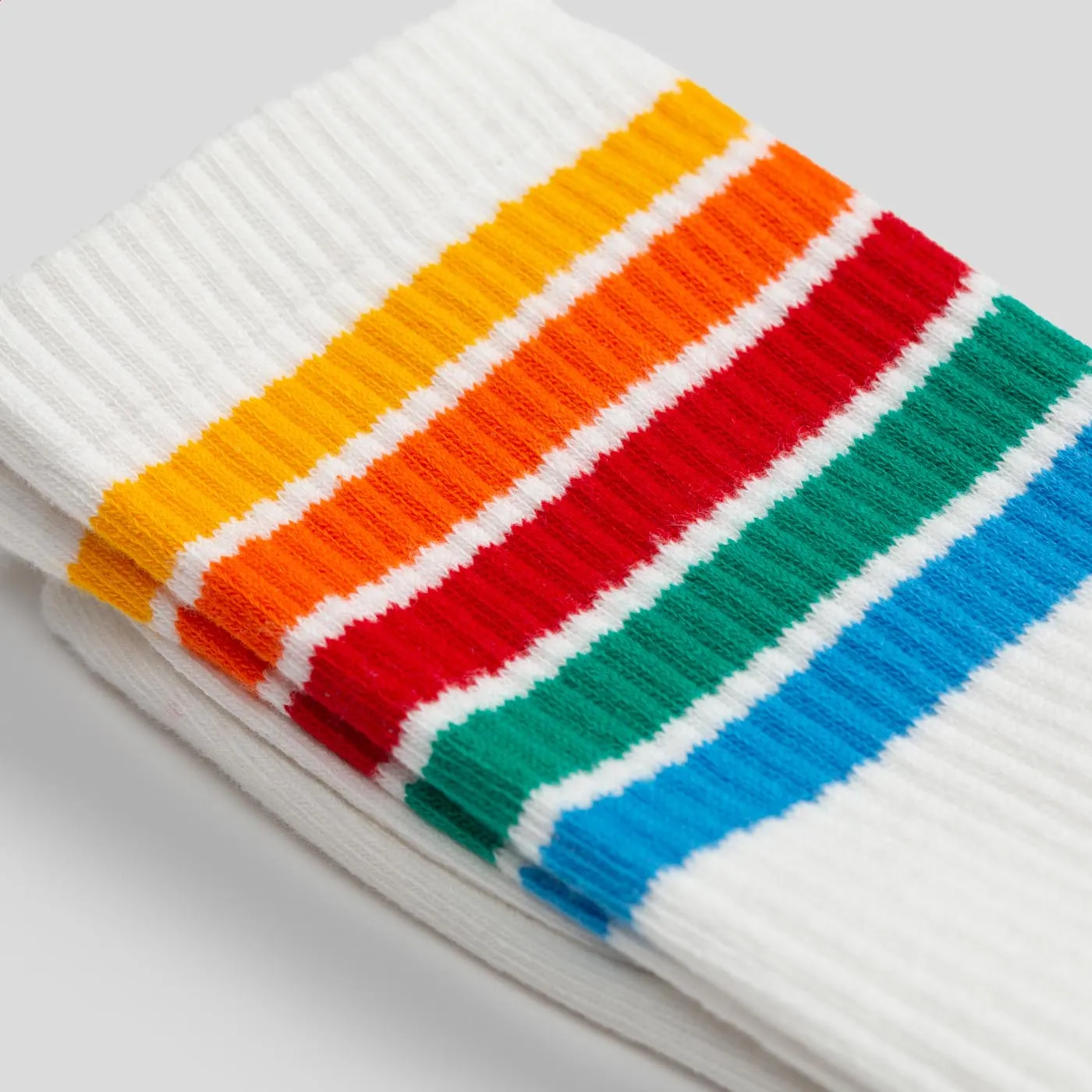 Jaquard Crew Sock / 8903 - White