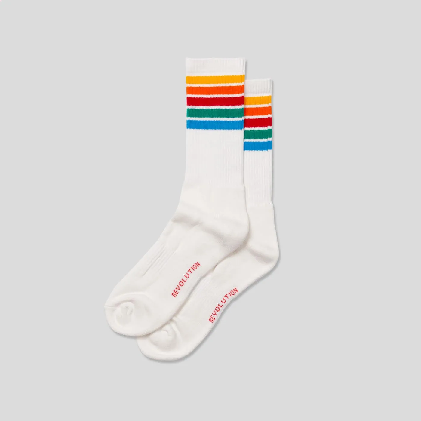 Jaquard Crew Sock / 8903 - White